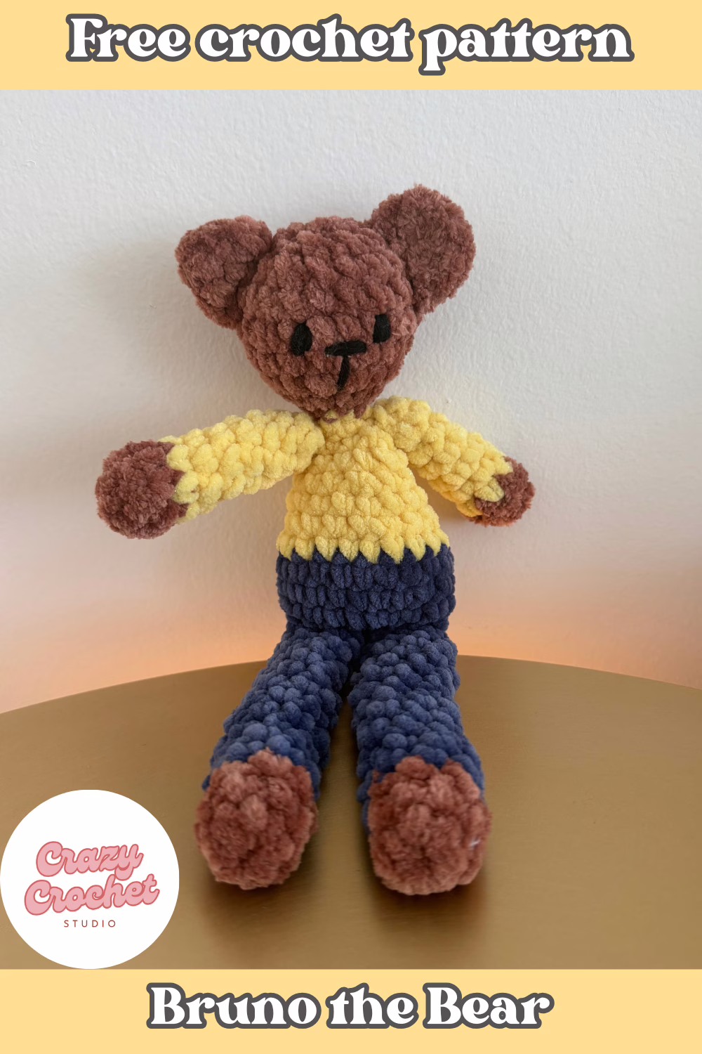 Bruno the Bear: free crochet pattern