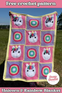 Unicorn and Rainbow Blanket