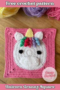 free crochet pattern: Unicorn Granny Square