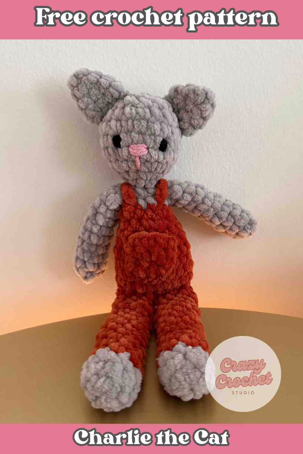 Free crochet pattern: Charlie the Cat