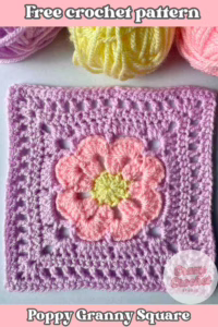 Celebrate the beauty of nature with this free and easy Poppy Granny Square crochet pattern!