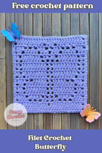 filet crochet butterfly - a beautiful free crochet pattern