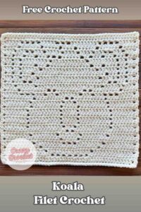 Free filet crochet pattern: Koala