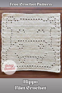 Free Hippo Filet Crochet Pattern