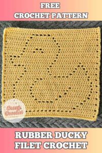 Rubber Ducky Crochet Pattern | Free Filet Design